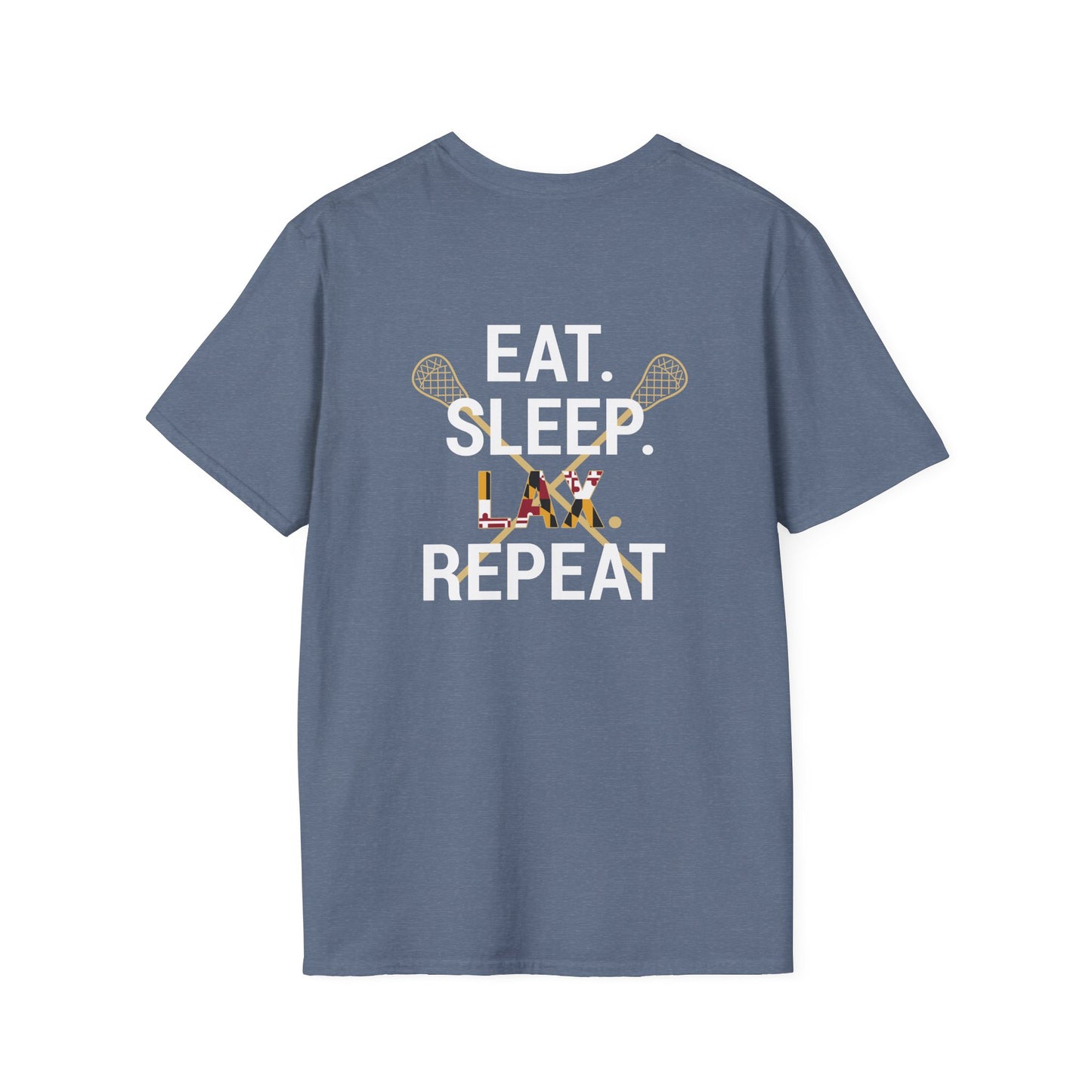 LAX Bros Eat Sleep LAX Repeat Tee β Adult (MD Flag)