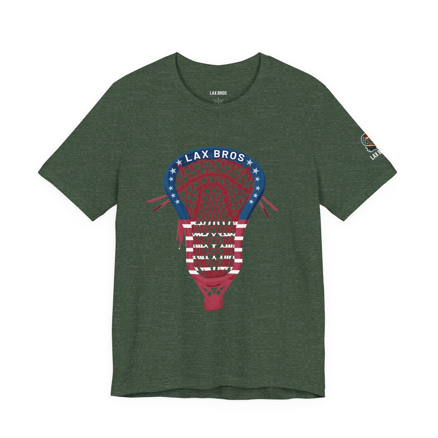 LAX Bros USA Flag Stick Head Tee - Adult
