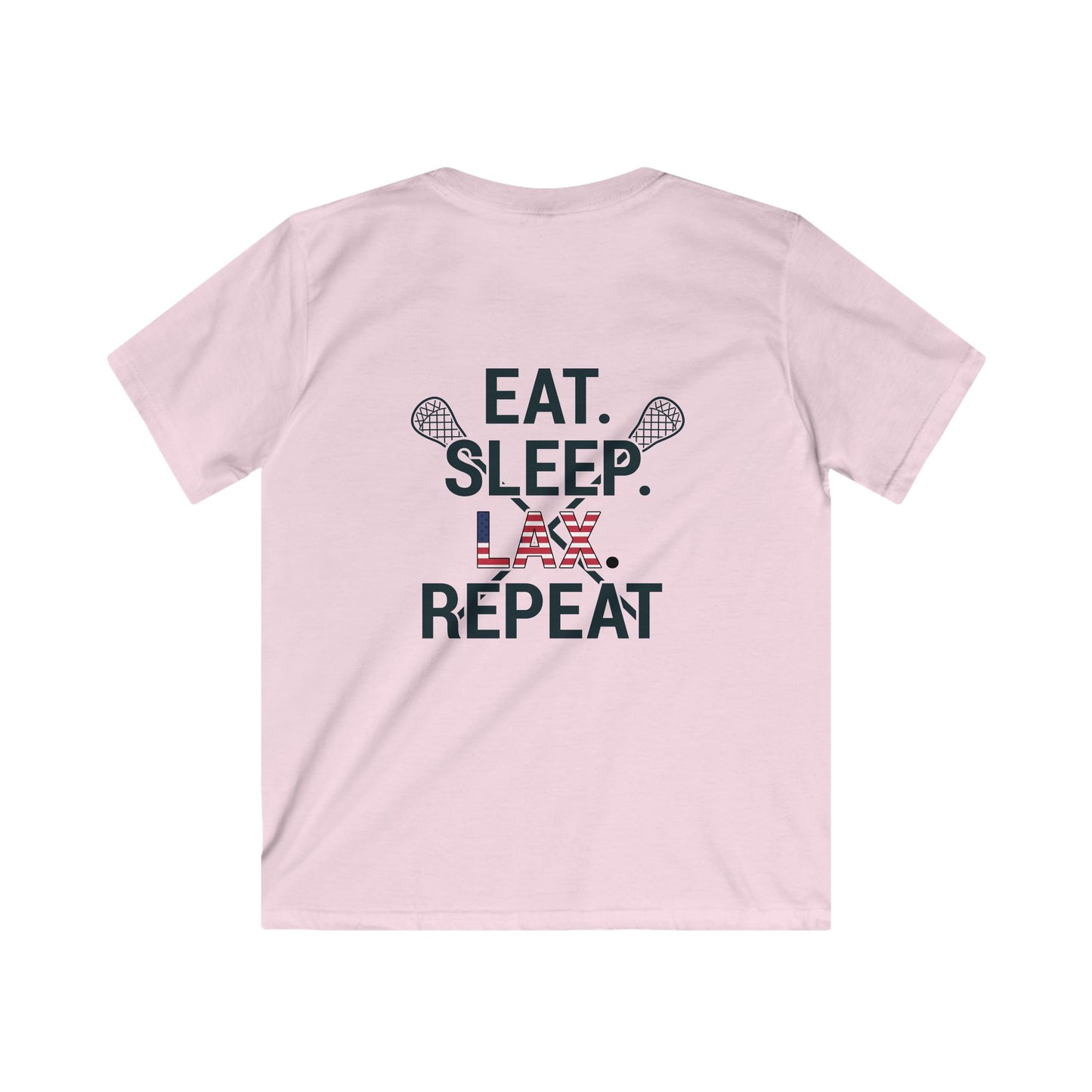 Youth LAX Bros Eat. Sleep. LAX. Repeat. Tee (USA Flag Edition)