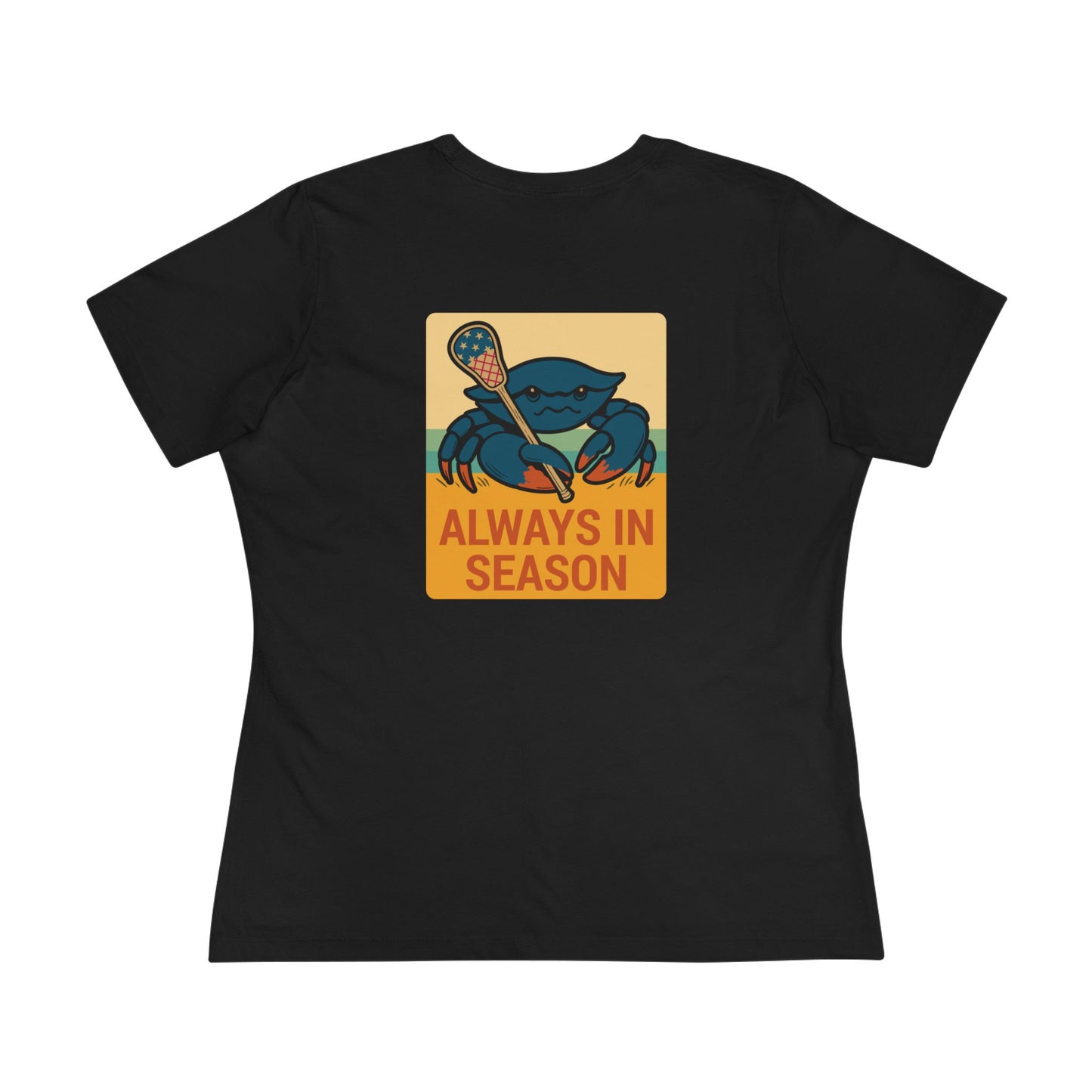 LAX Broettes Always in Season – Women’s Tee (USA Flag Beach Edition)