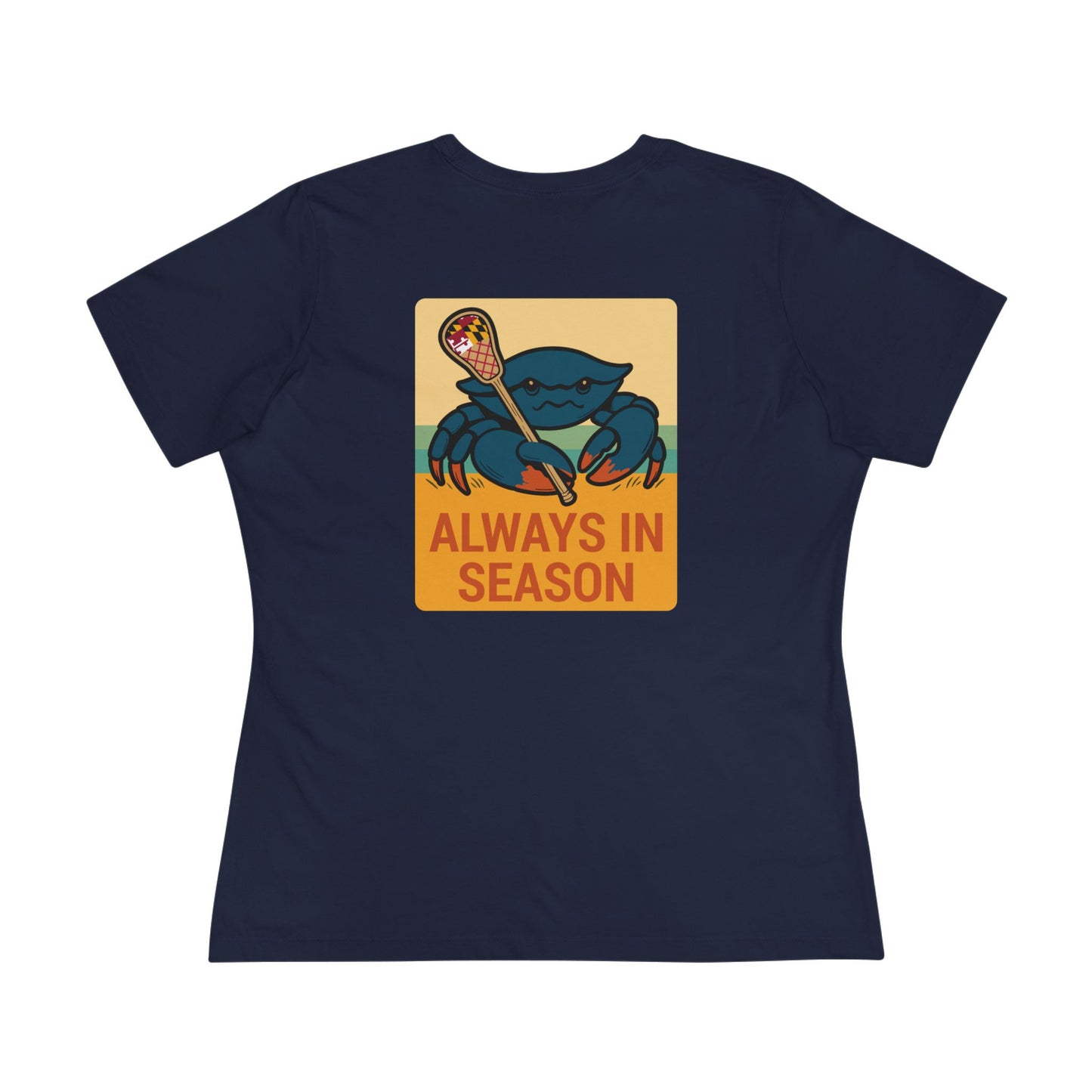 LAX Broettes Always in Season – Women’s Tee (Maryland Flag Beach Edition)