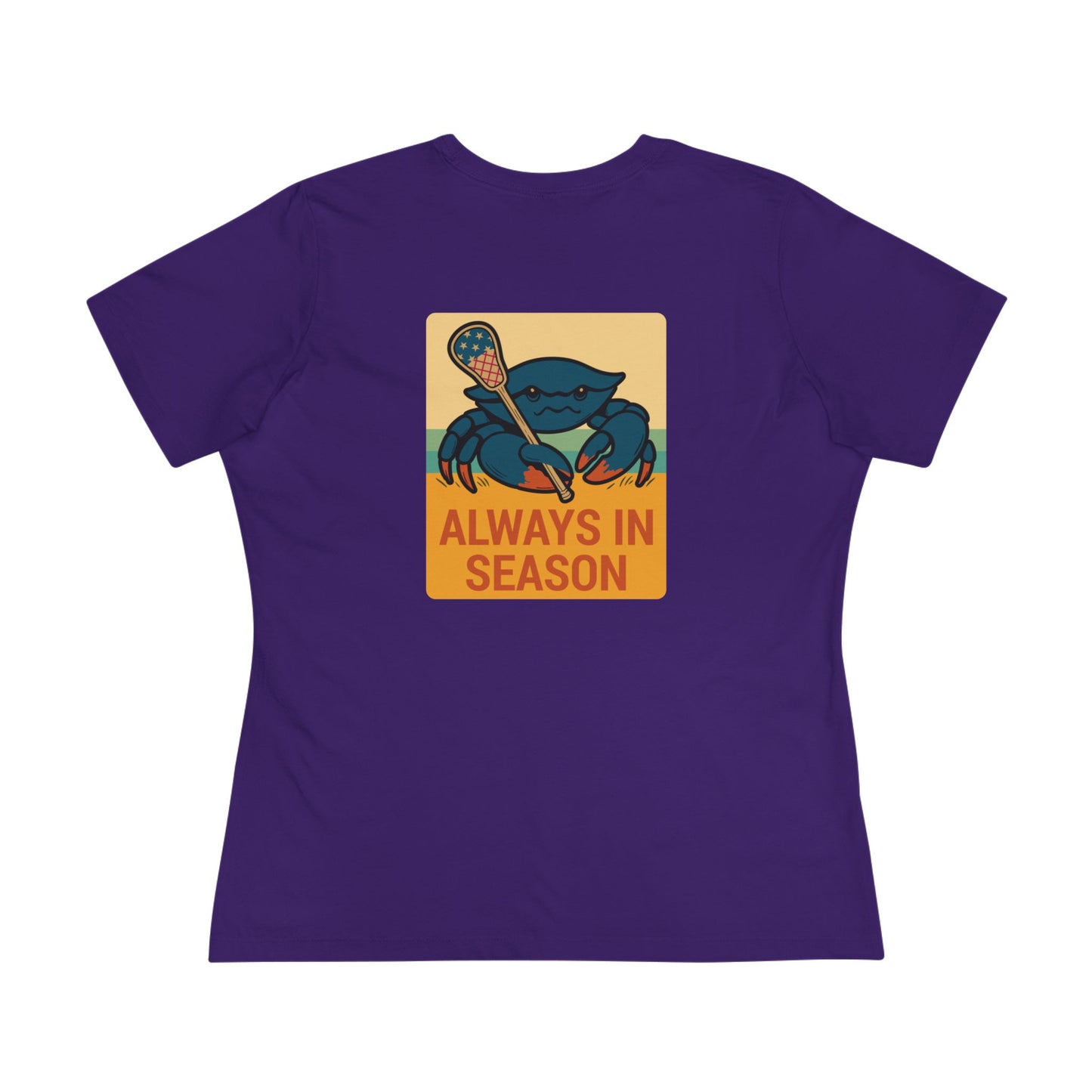 LAX Broettes Always in Season – Women’s Tee (USA Flag Beach Edition)
