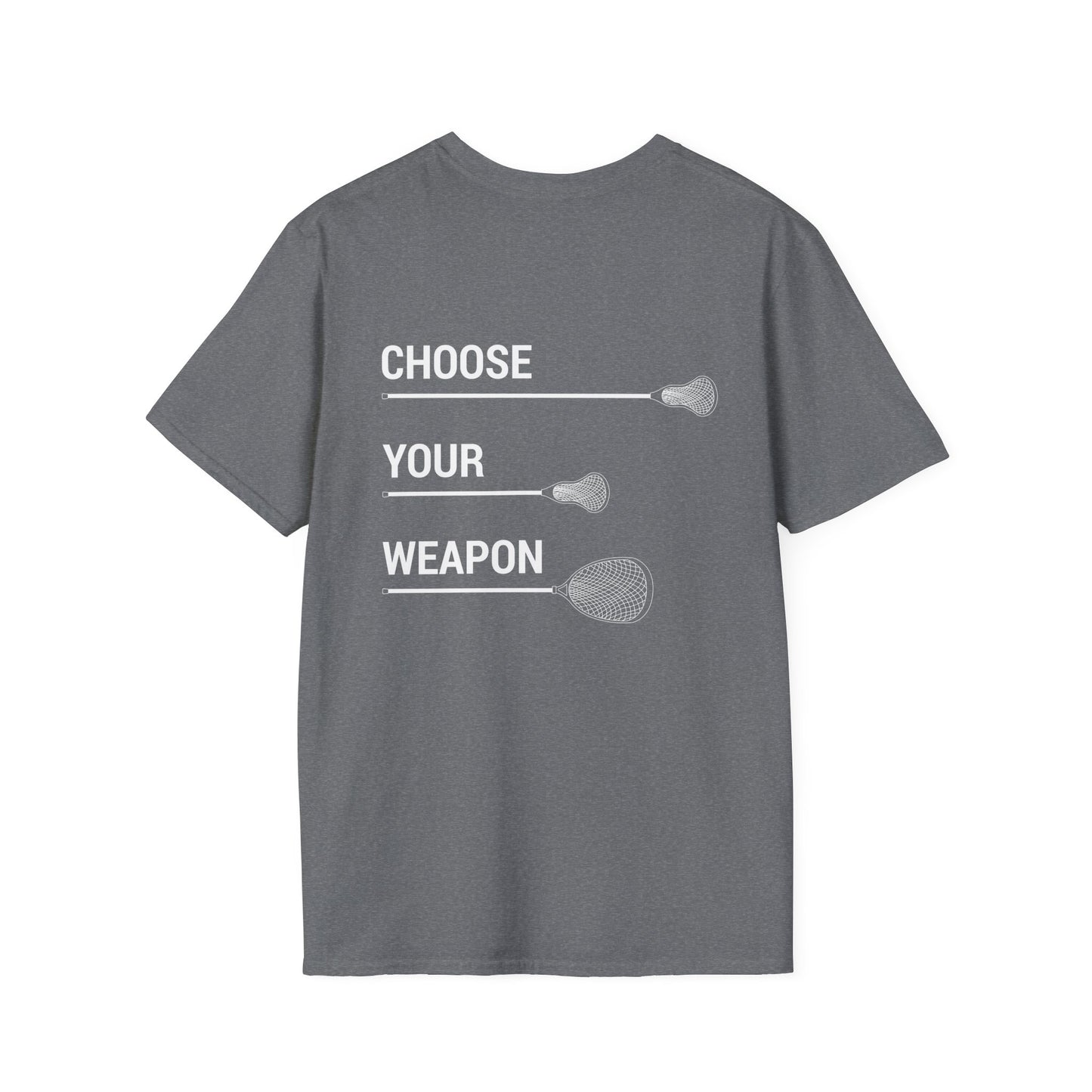 LAX Bros Choose Your Weapon Tee – Adult