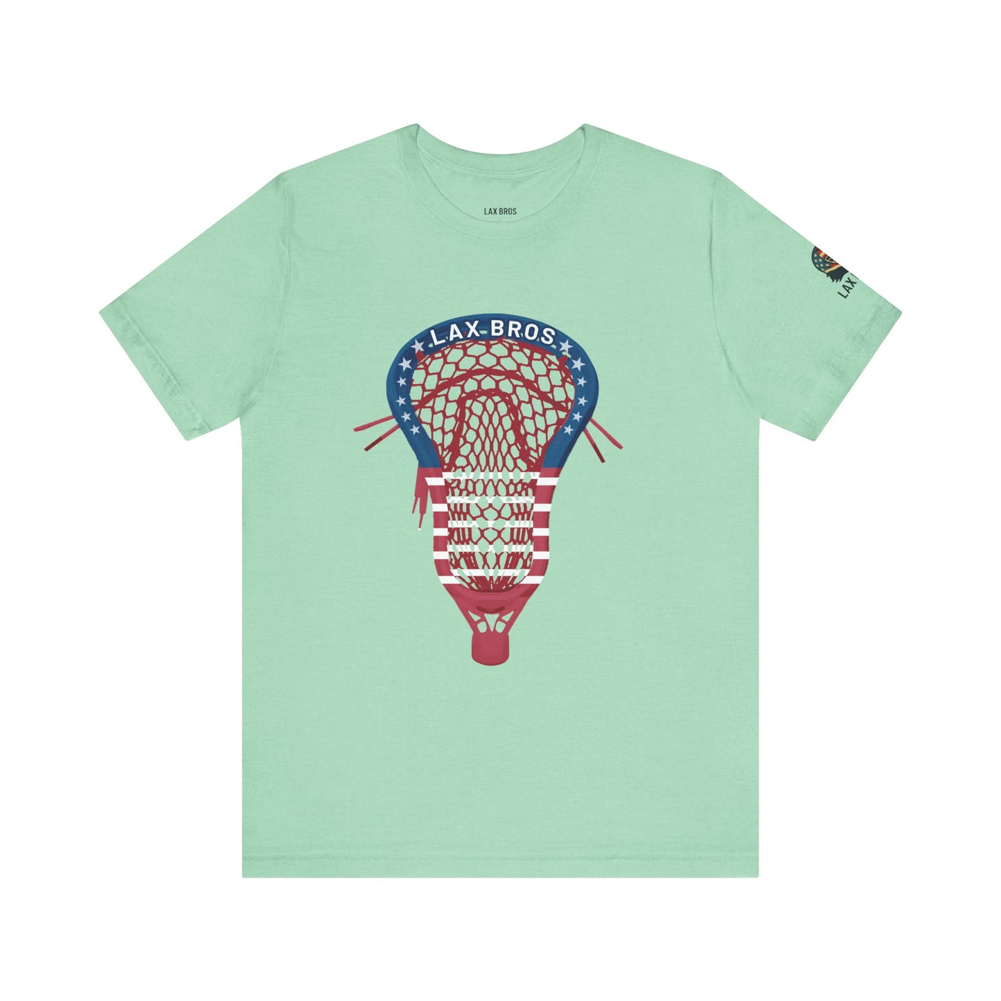 LAX Bros USA Flag Stick Head Tee - Adult