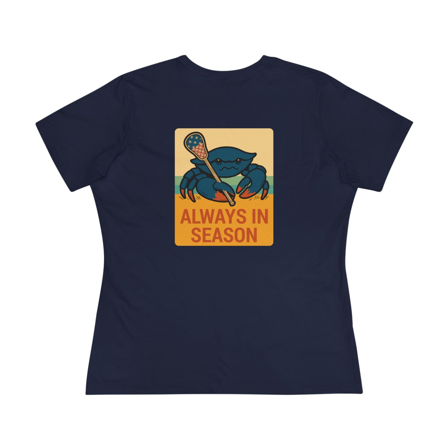 LAX Broettes Always in Season – Women’s Tee (USA Flag Beach Edition)