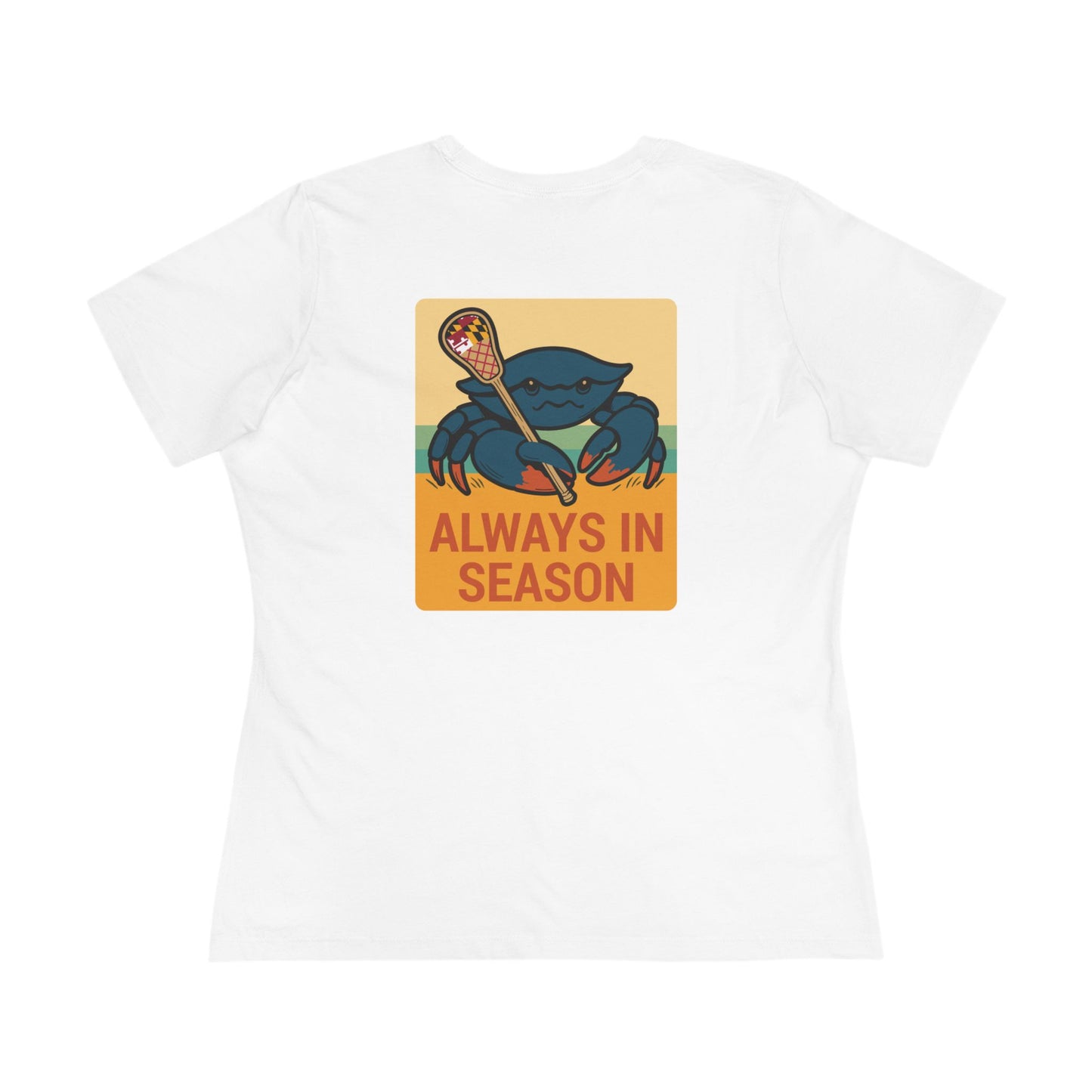 LAX Broettes Always in Season – Women’s Tee (Maryland Flag Beach Edition)