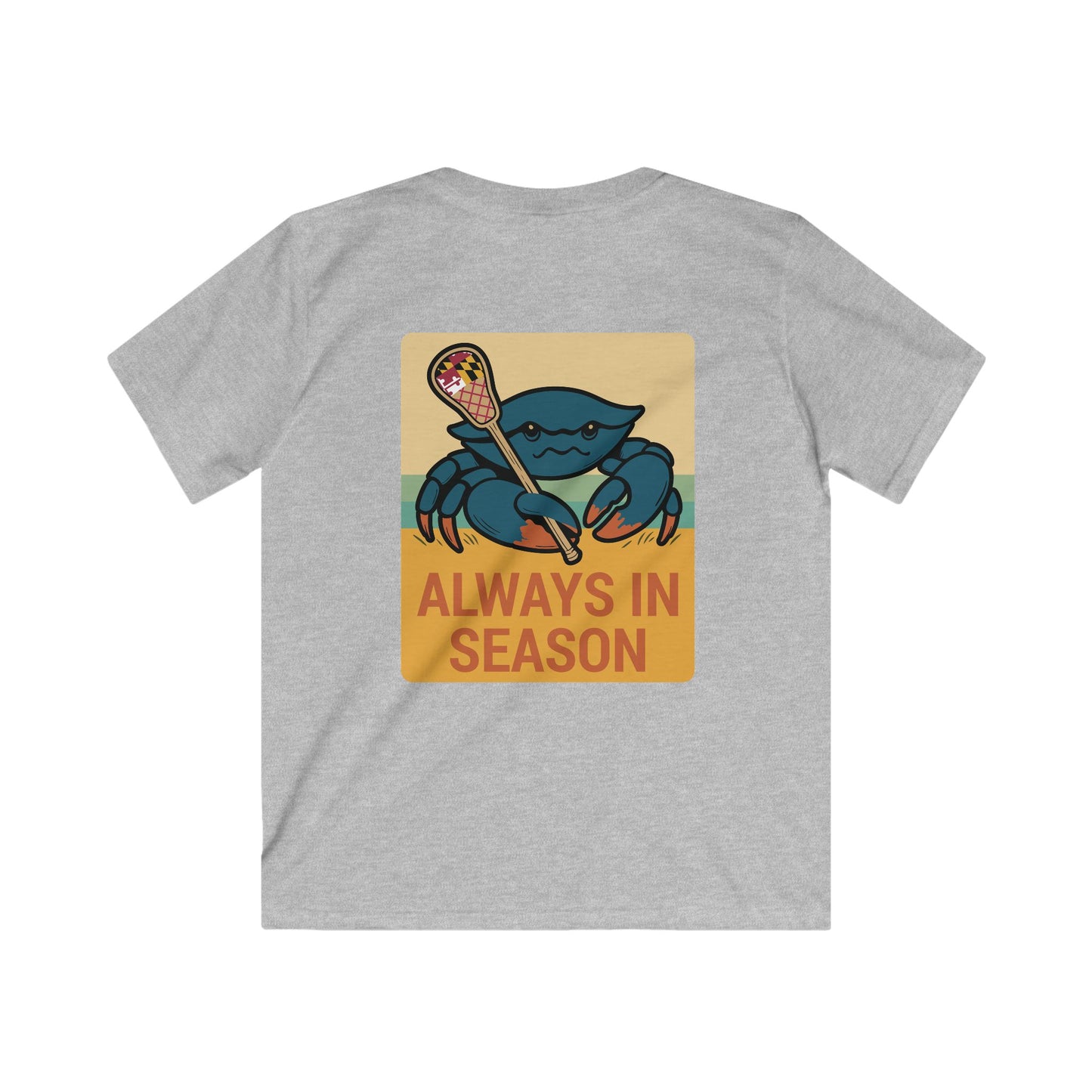 Youth LAX Bros “Always in Season” Tee (Maryland Flag Beach Edition)