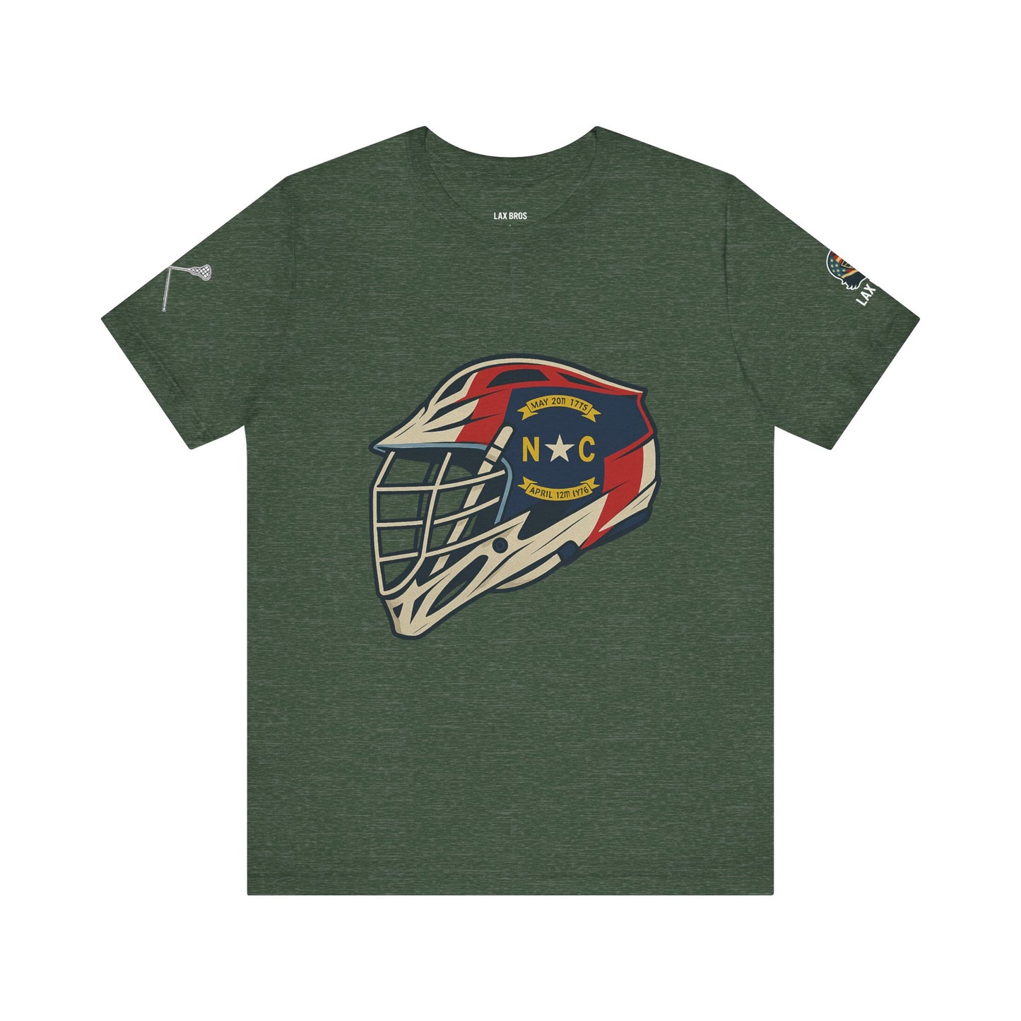 LAX Bros North Carolina Flag Helmet Tee - Adult