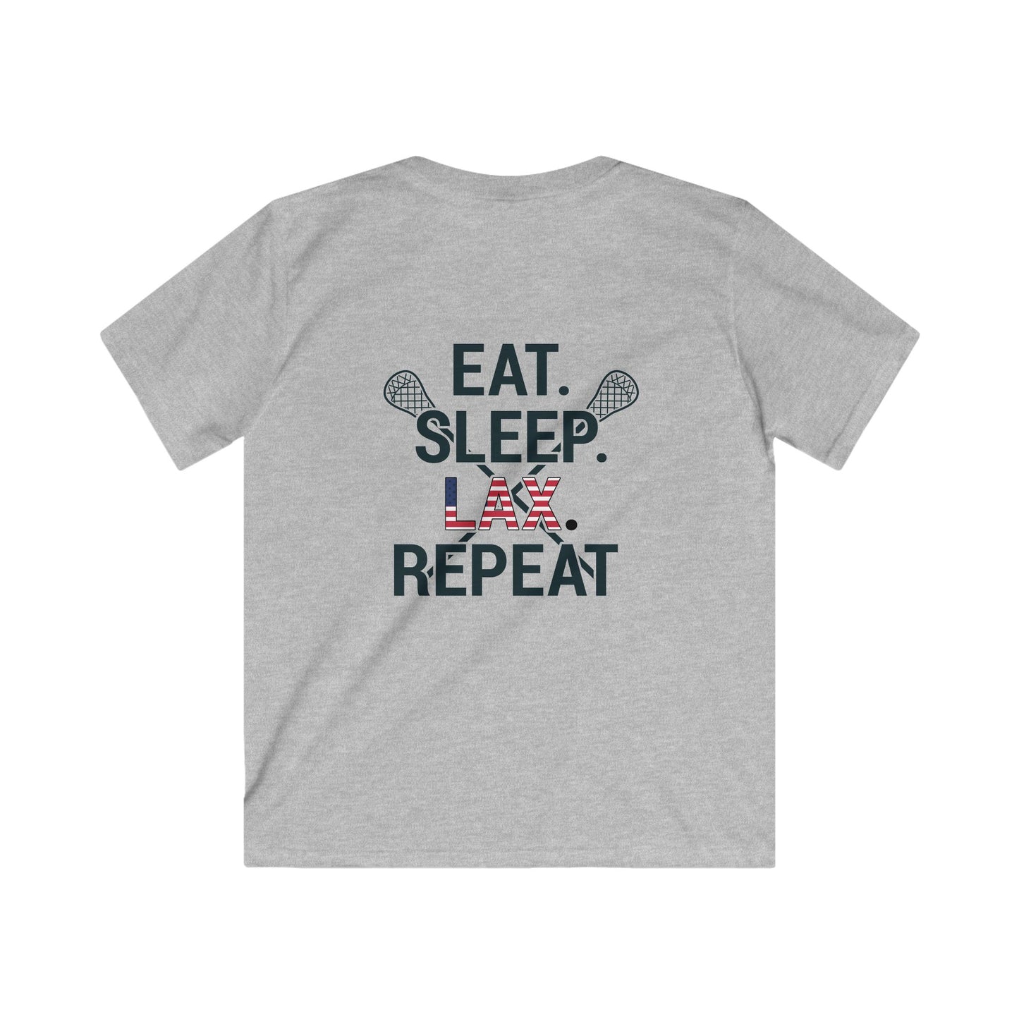 Youth LAX Bros Eat. Sleep. LAX. Repeat. Tee (USA Flag Edition)