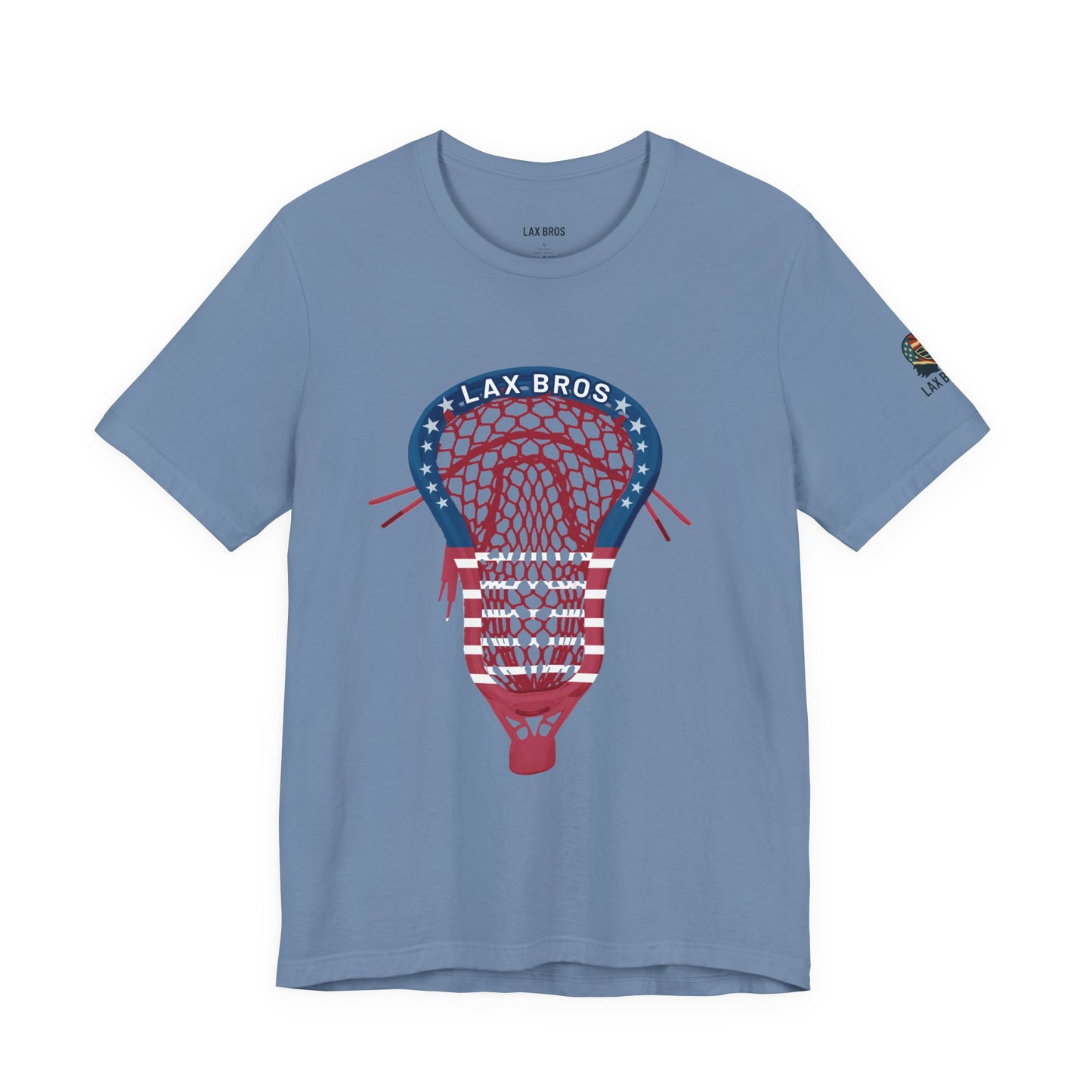 LAX Bros USA Flag Stick Head Tee - Adult