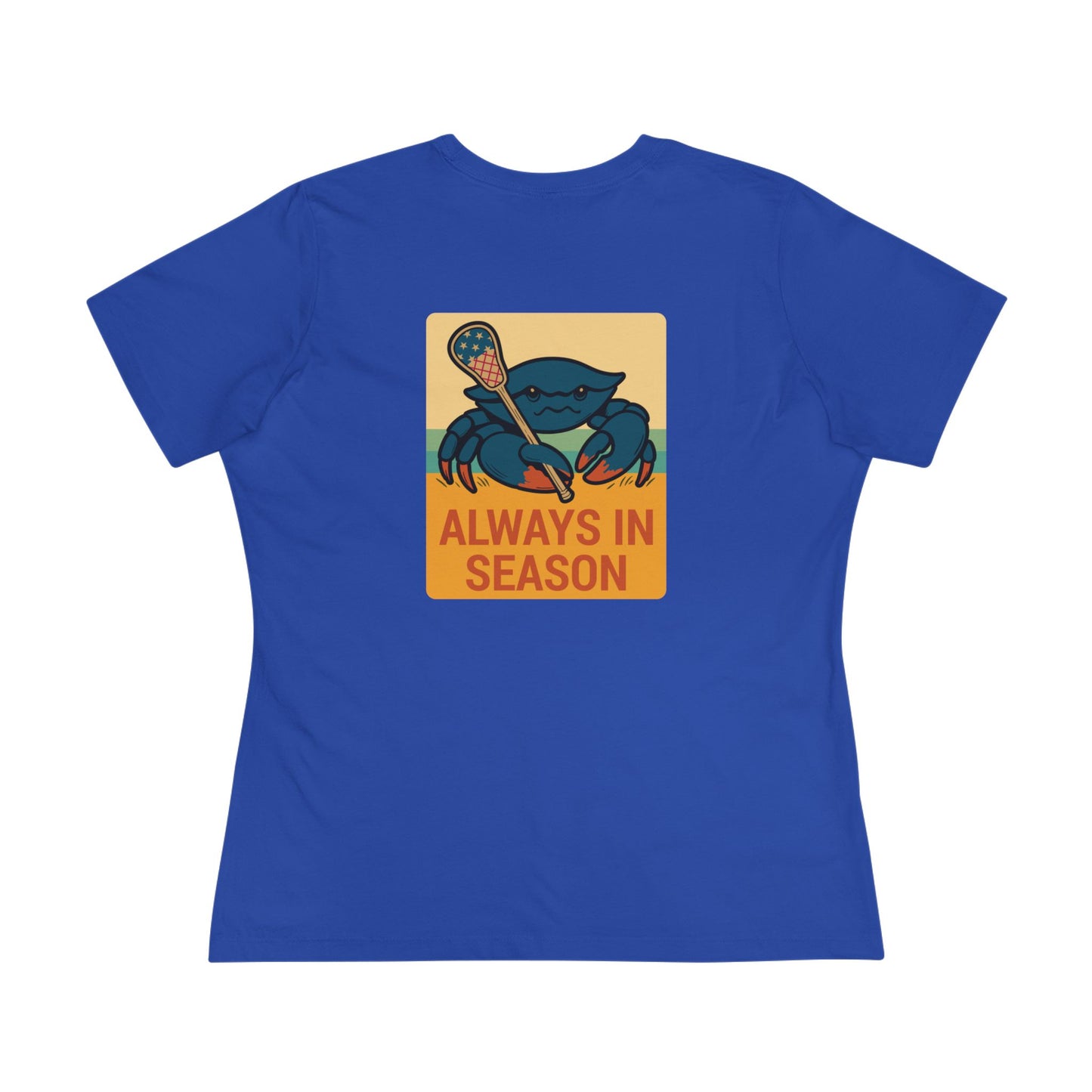 LAX Broettes Always in Season – Women’s Tee (USA Flag Beach Edition)