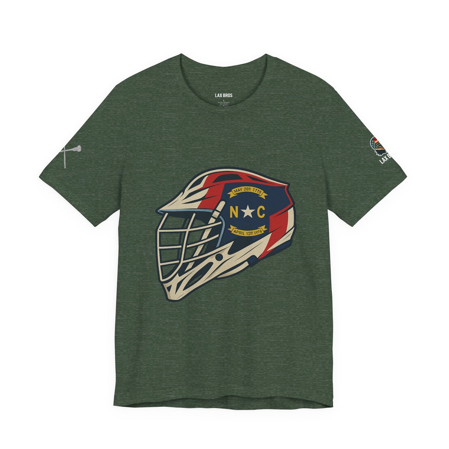 LAX Bros North Carolina Flag Helmet Tee - Adult