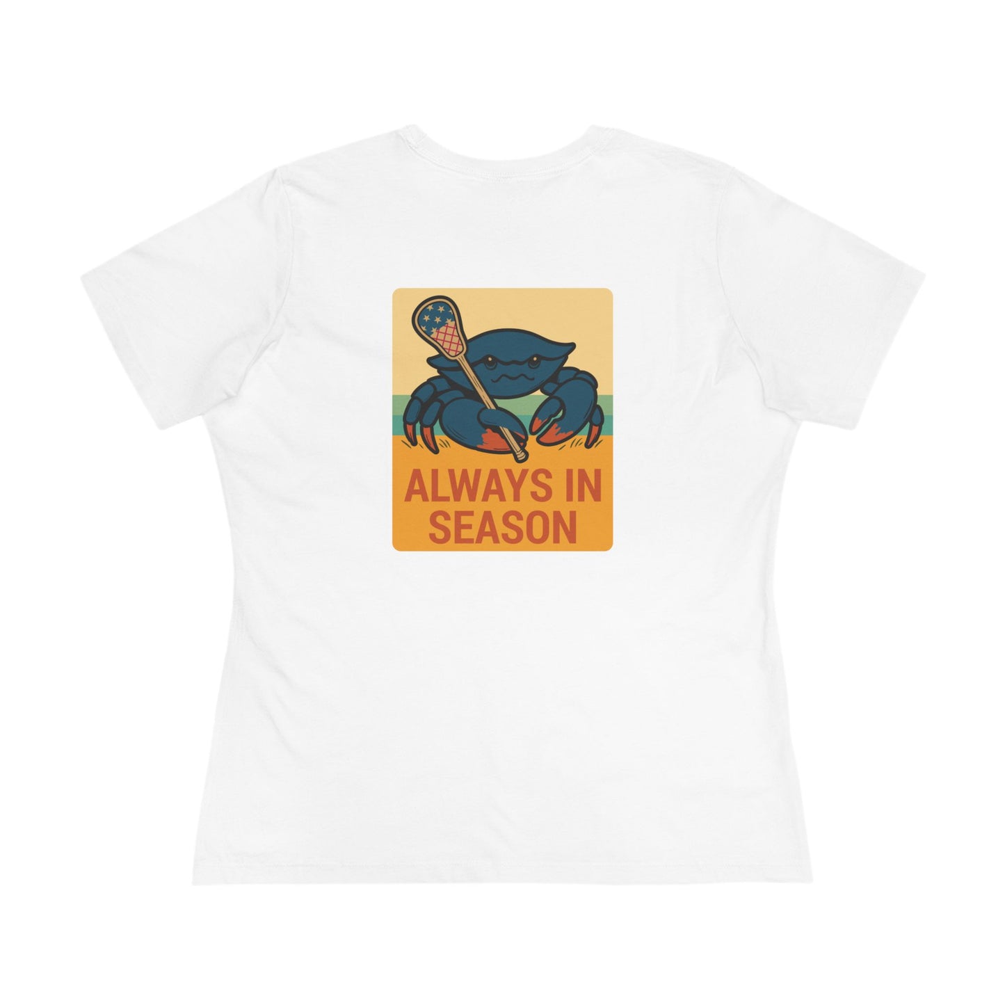 LAX Broettes Always in Season – Women’s Tee (USA Flag Beach Edition)