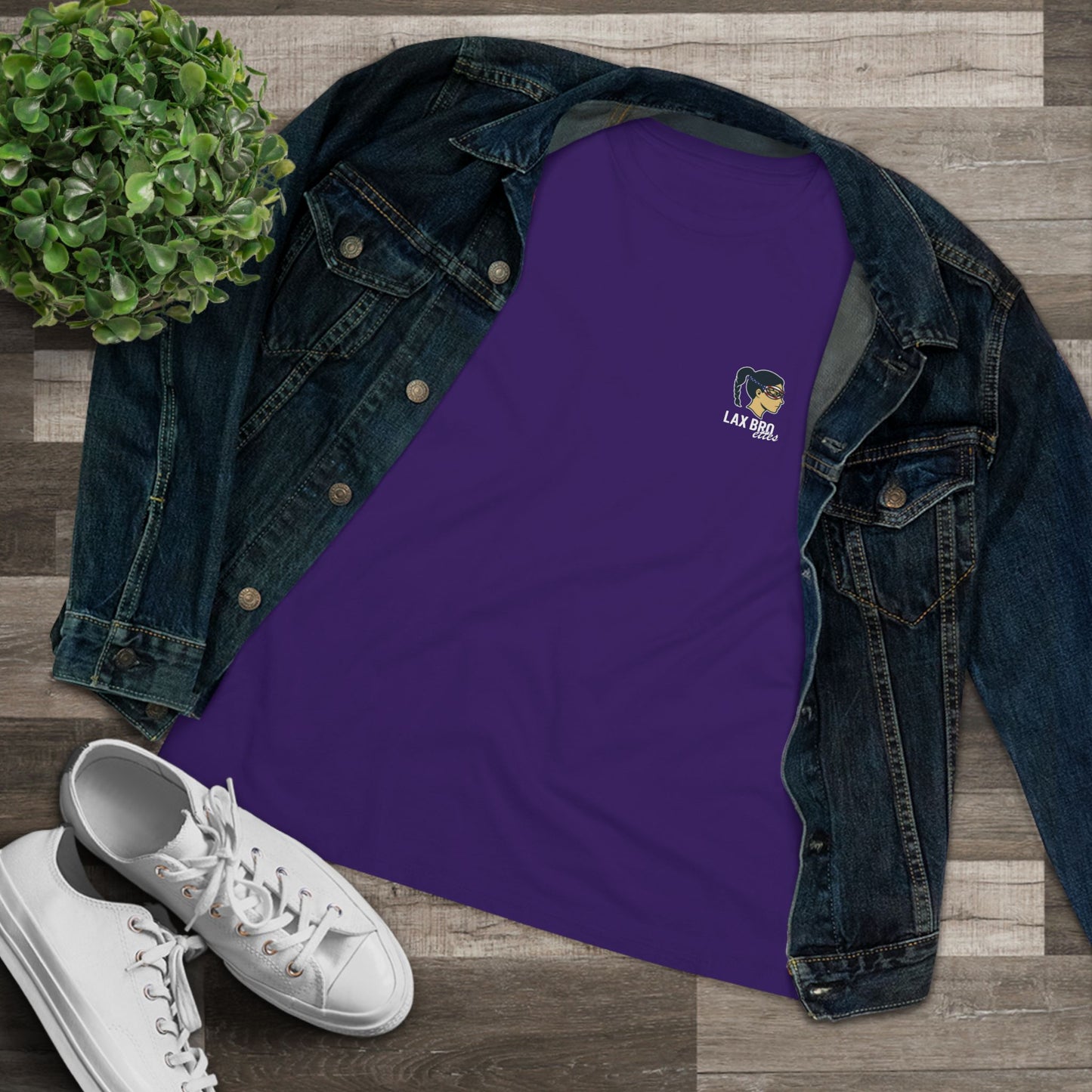LAX Broettes Eat. Sleep. LAX. Repeat. – Women’s Tee (USA Flag Edition)