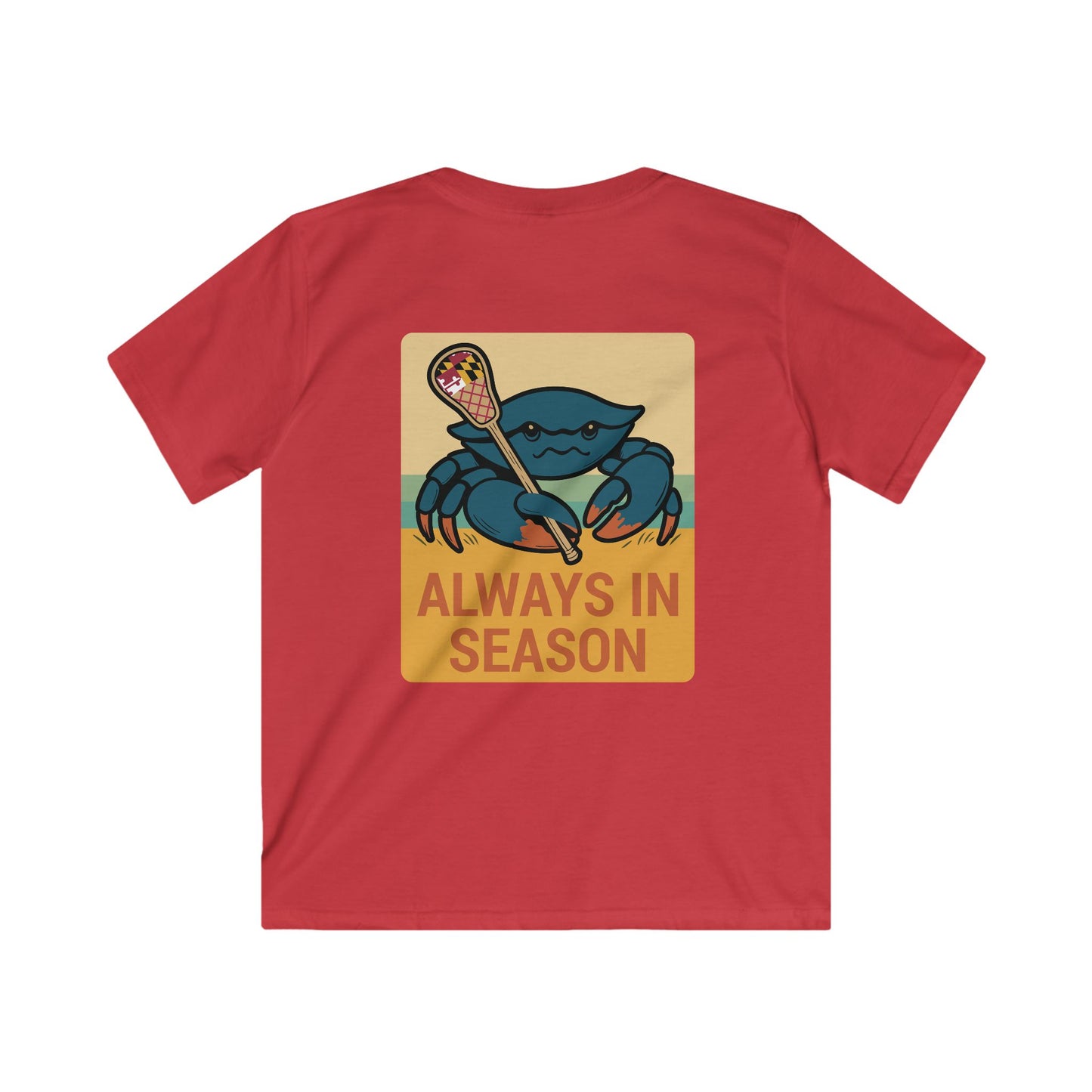 Youth LAX Bros “Always in Season” Tee (Maryland Flag Beach Edition)