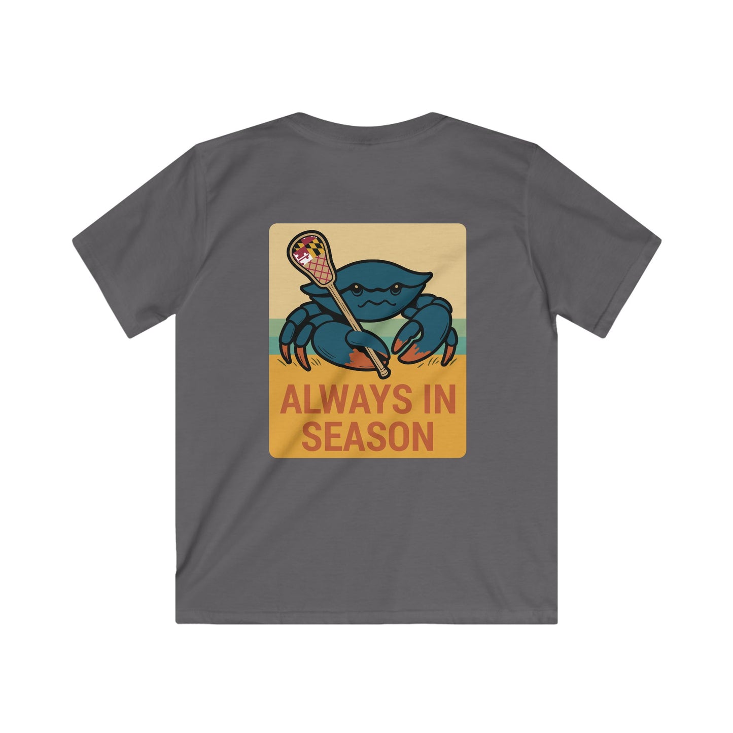 Youth LAX Bros “Always in Season” Tee (Maryland Flag Beach Edition)