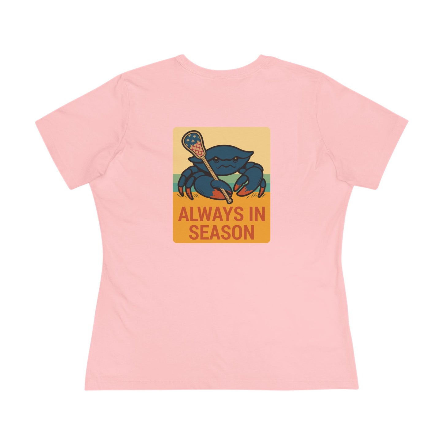 LAX Broettes Always in Season – Women’s Tee (USA Flag Beach Edition)