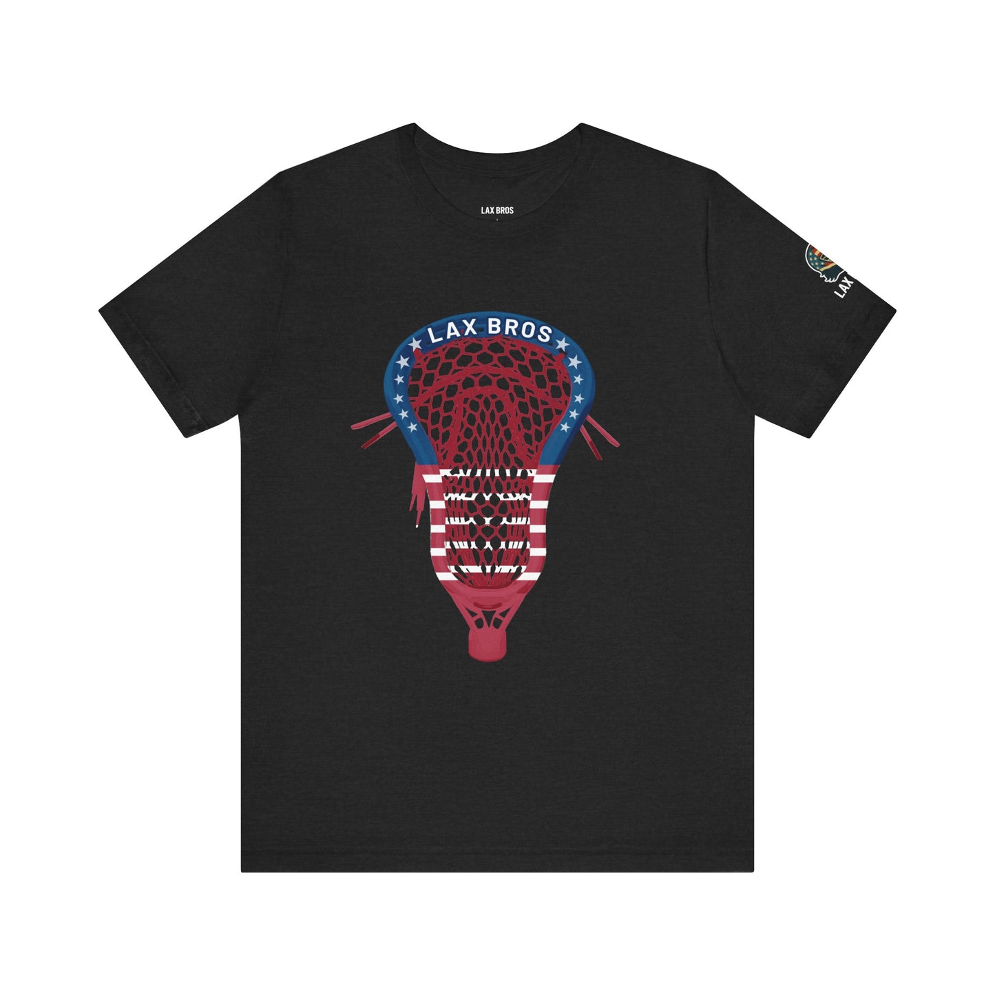 LAX Bros USA Flag Stick Head Tee - Adult