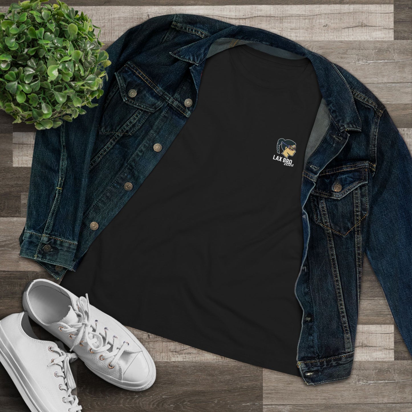 LAX Broettes Eat. Sleep. LAX. Repeat. – Women’s Tee (MD Flag Edition)