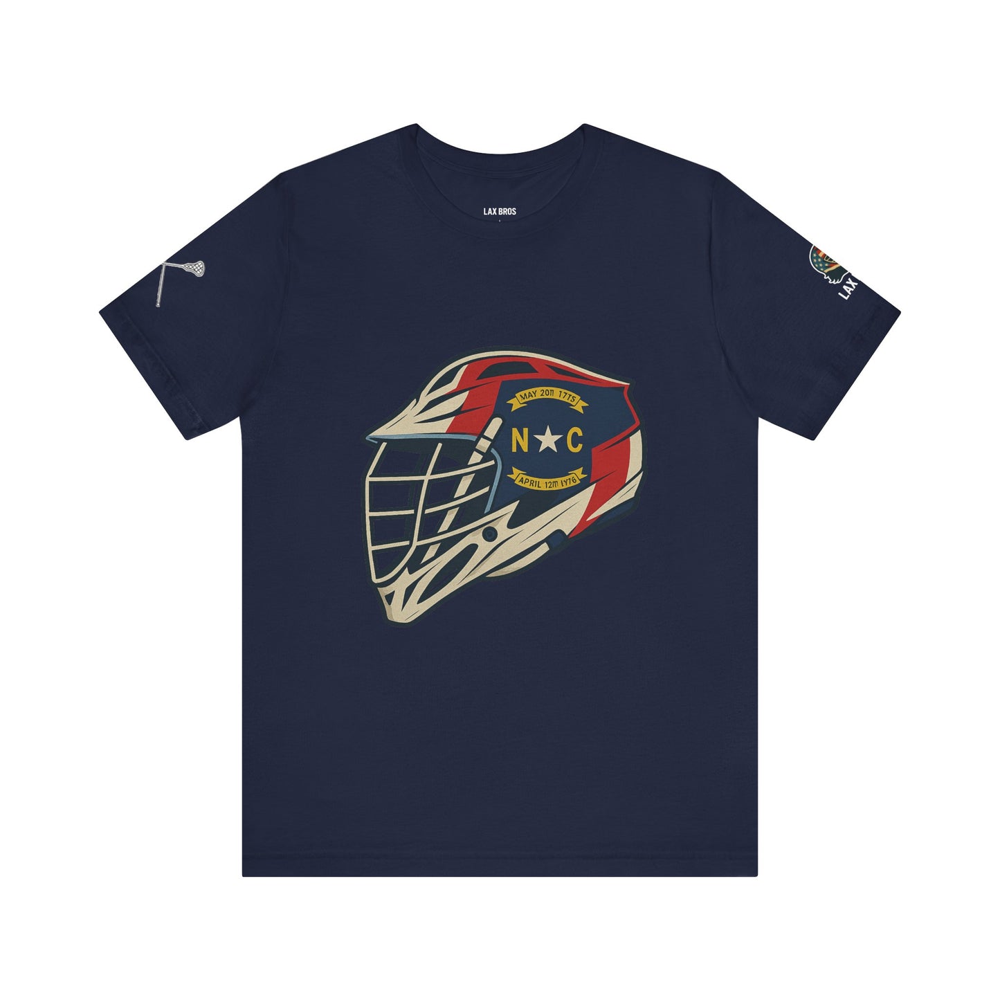 LAX Bros North Carolina Flag Helmet Tee - Adult