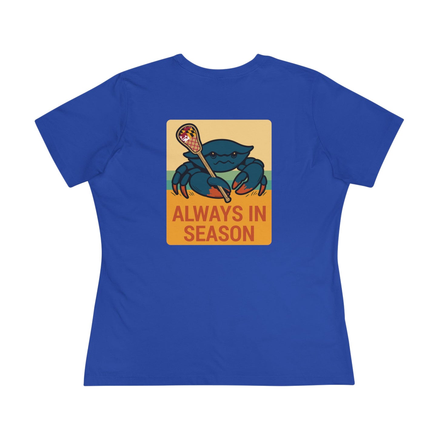 LAX Broettes Always in Season – Women’s Tee (Maryland Flag Beach Edition)