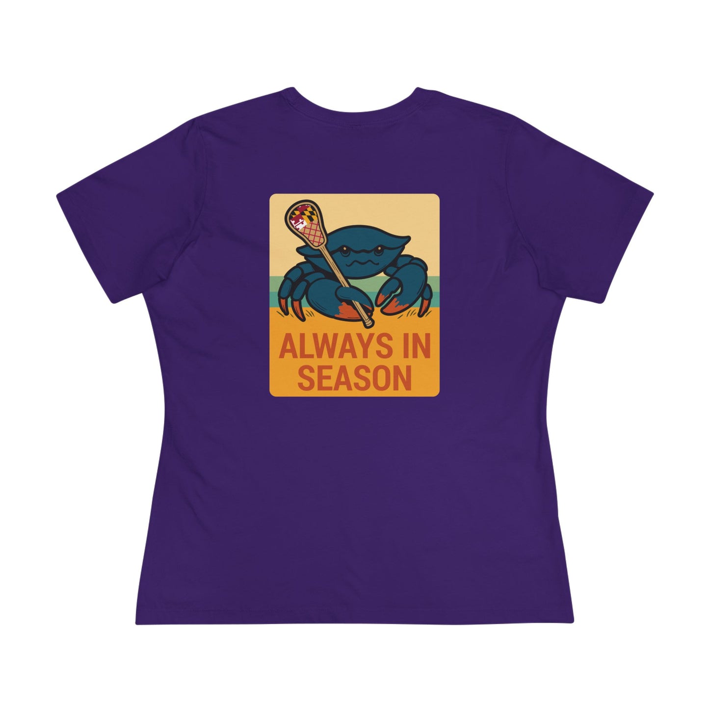 LAX Broettes Always in Season – Women’s Tee (Maryland Flag Beach Edition)