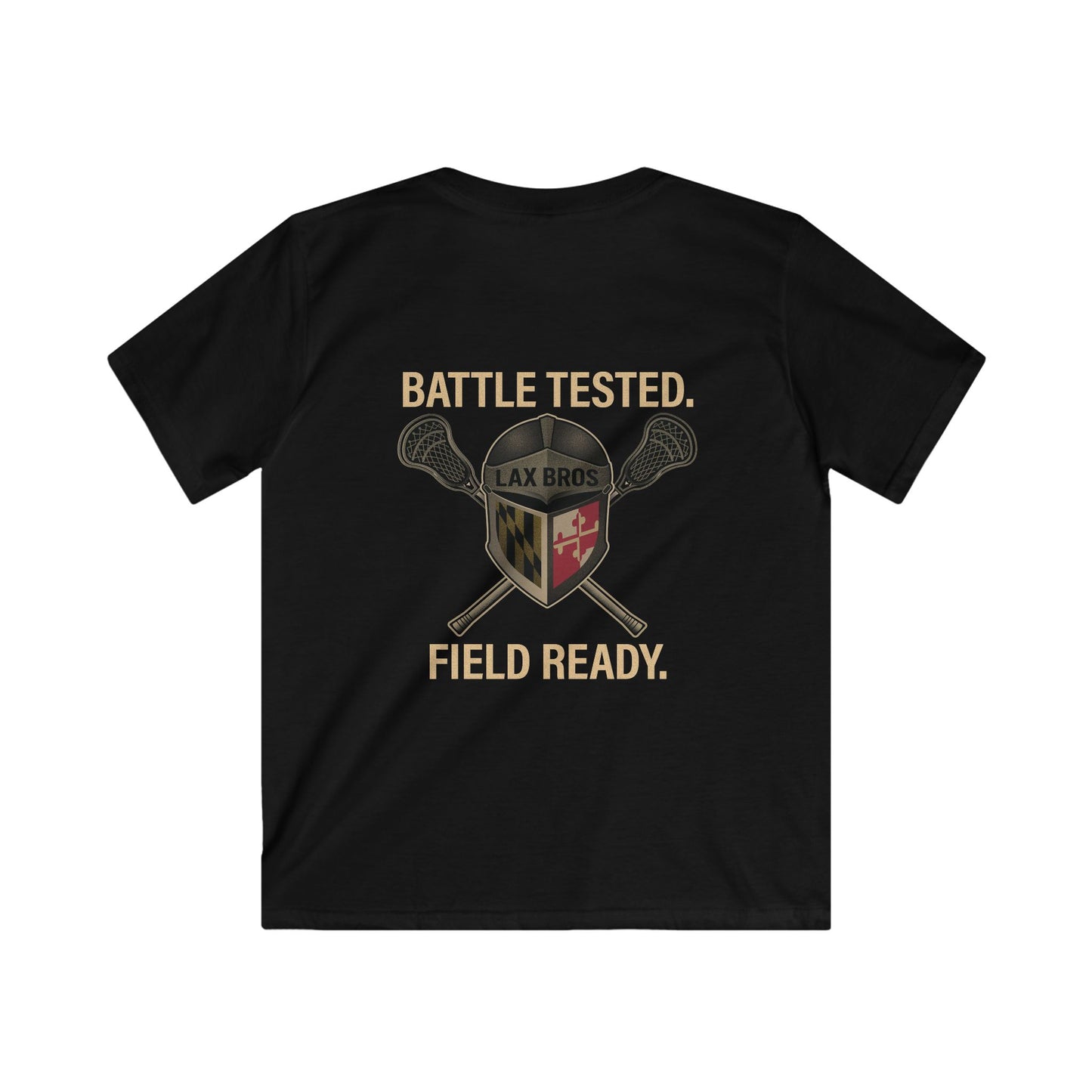 Youth LAX Bros Battle Tested. Field Ready. Tee