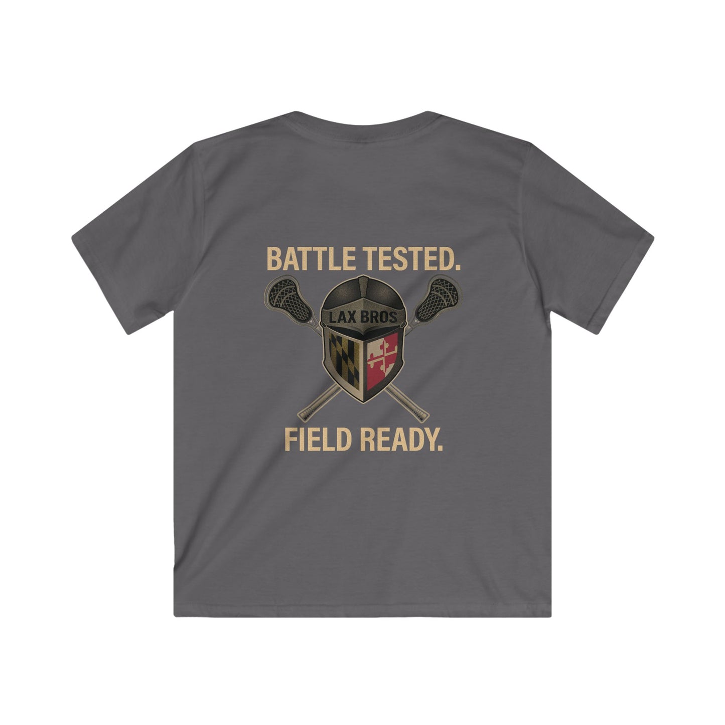 Youth LAX Bros Battle Tested. Field Ready. Tee