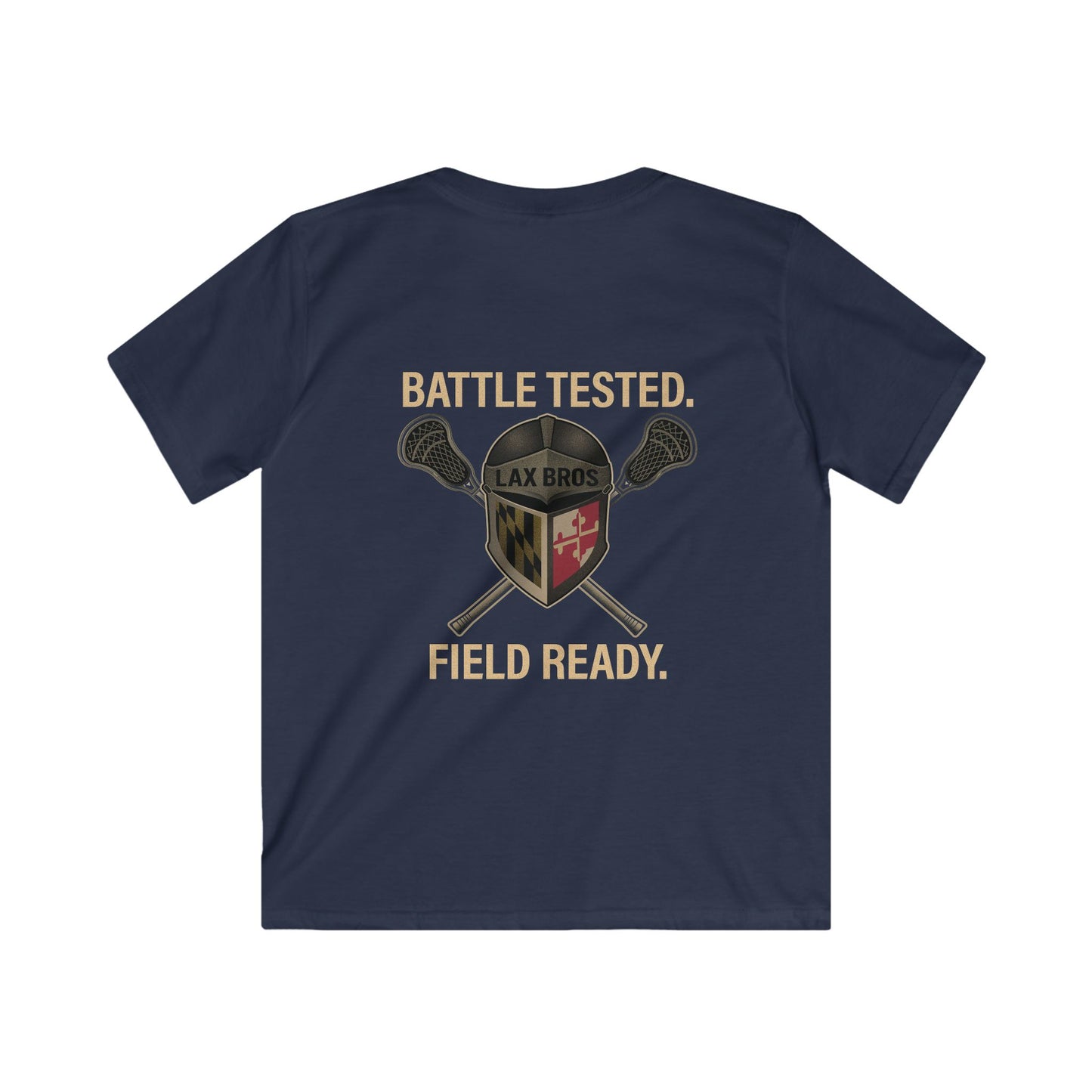 Youth LAX Bros Battle Tested. Field Ready. Tee