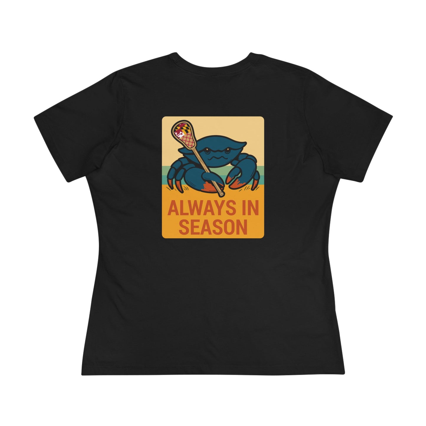 LAX Broettes Always in Season – Women’s Tee (Maryland Flag Beach Edition)