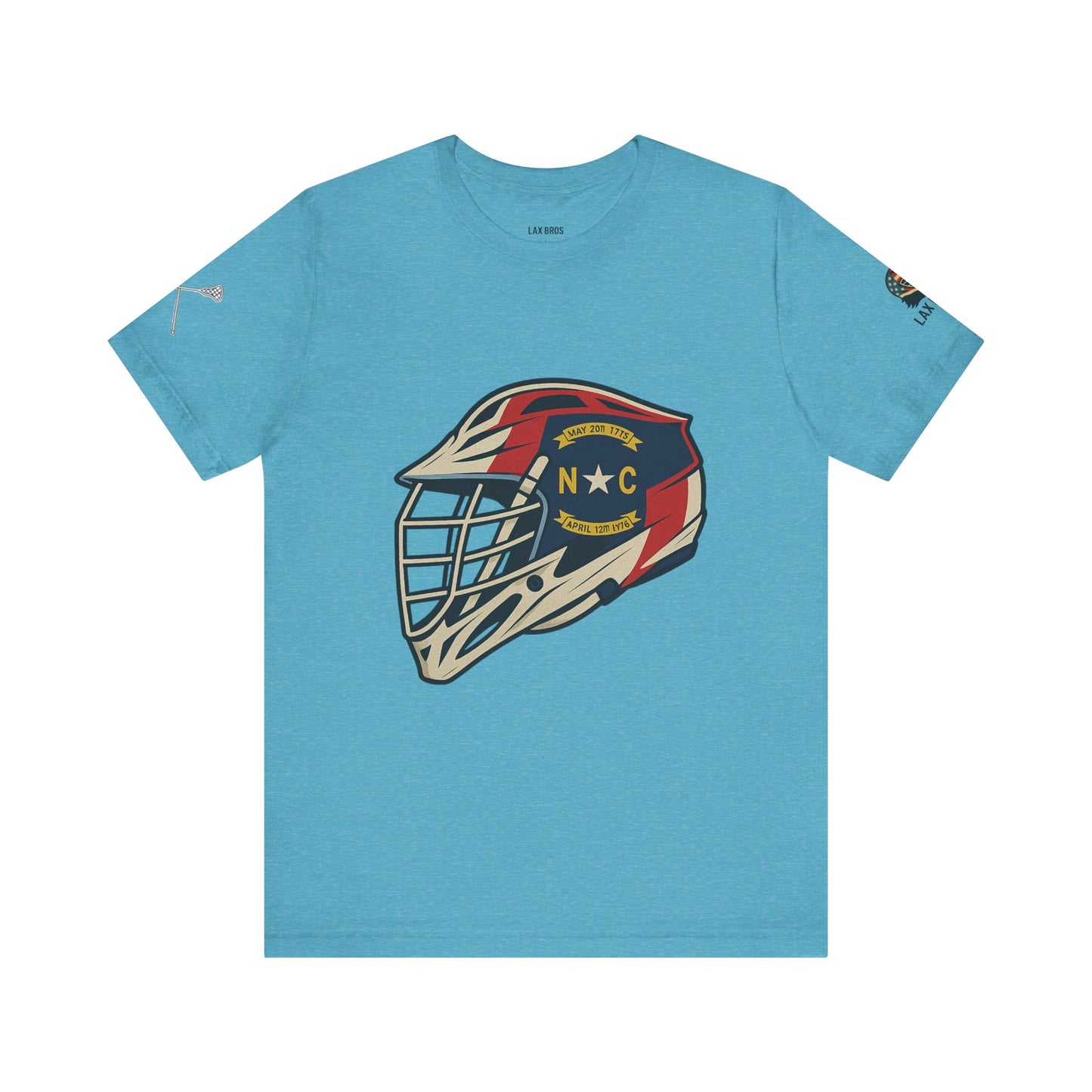 LAX Bros North Carolina Flag Helmet Tee - Adult