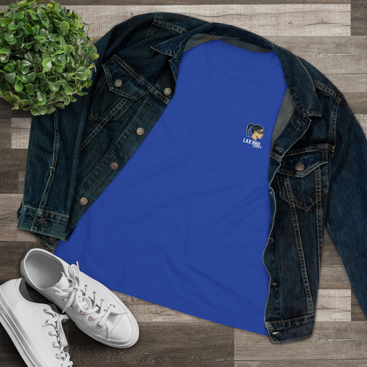 LAX Broettes Eat. Sleep. LAX. Repeat. – Women’s Tee (MD Flag Edition)
