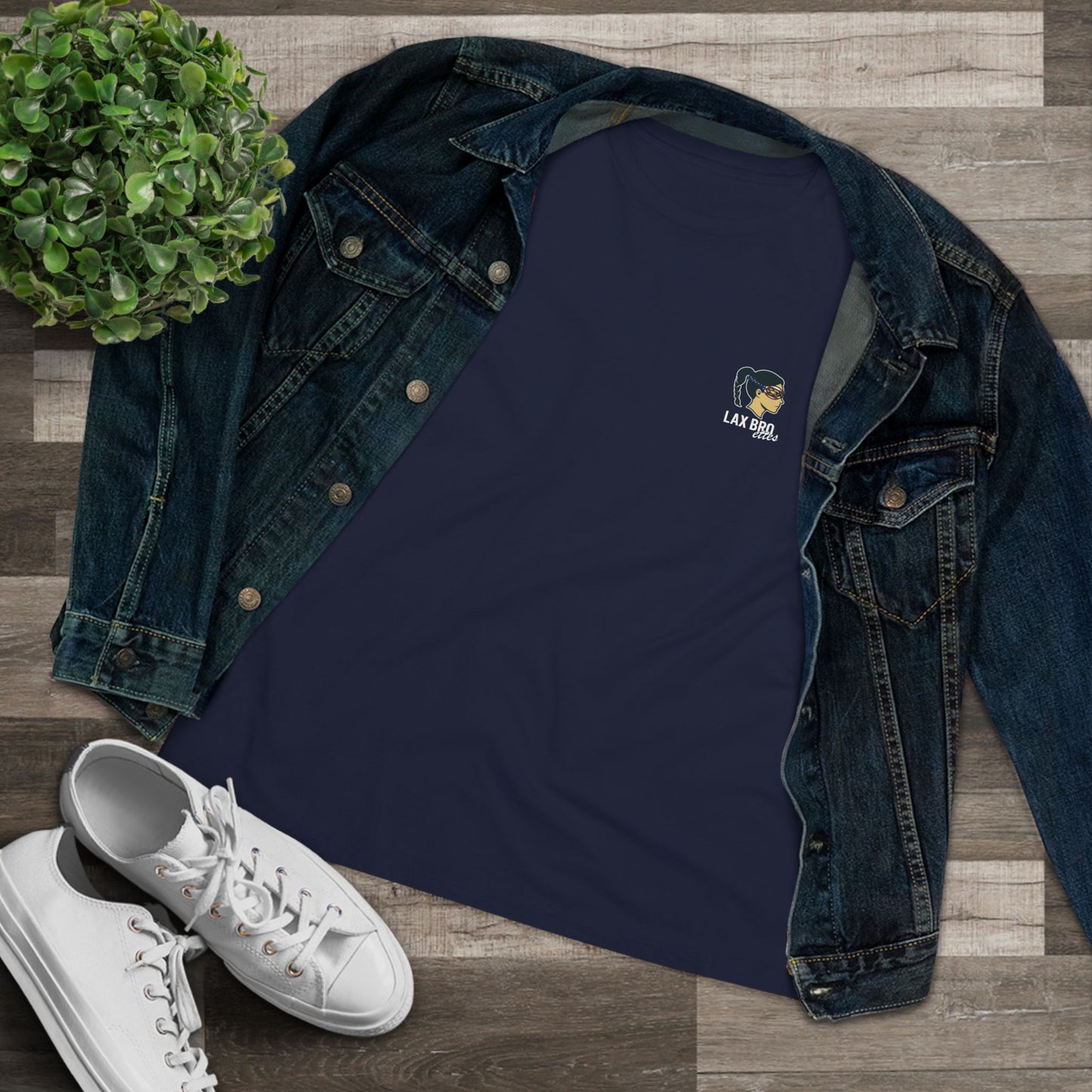 LAX Broettes Eat. Sleep. LAX. Repeat. – Women’s Tee (MD Flag Edition)